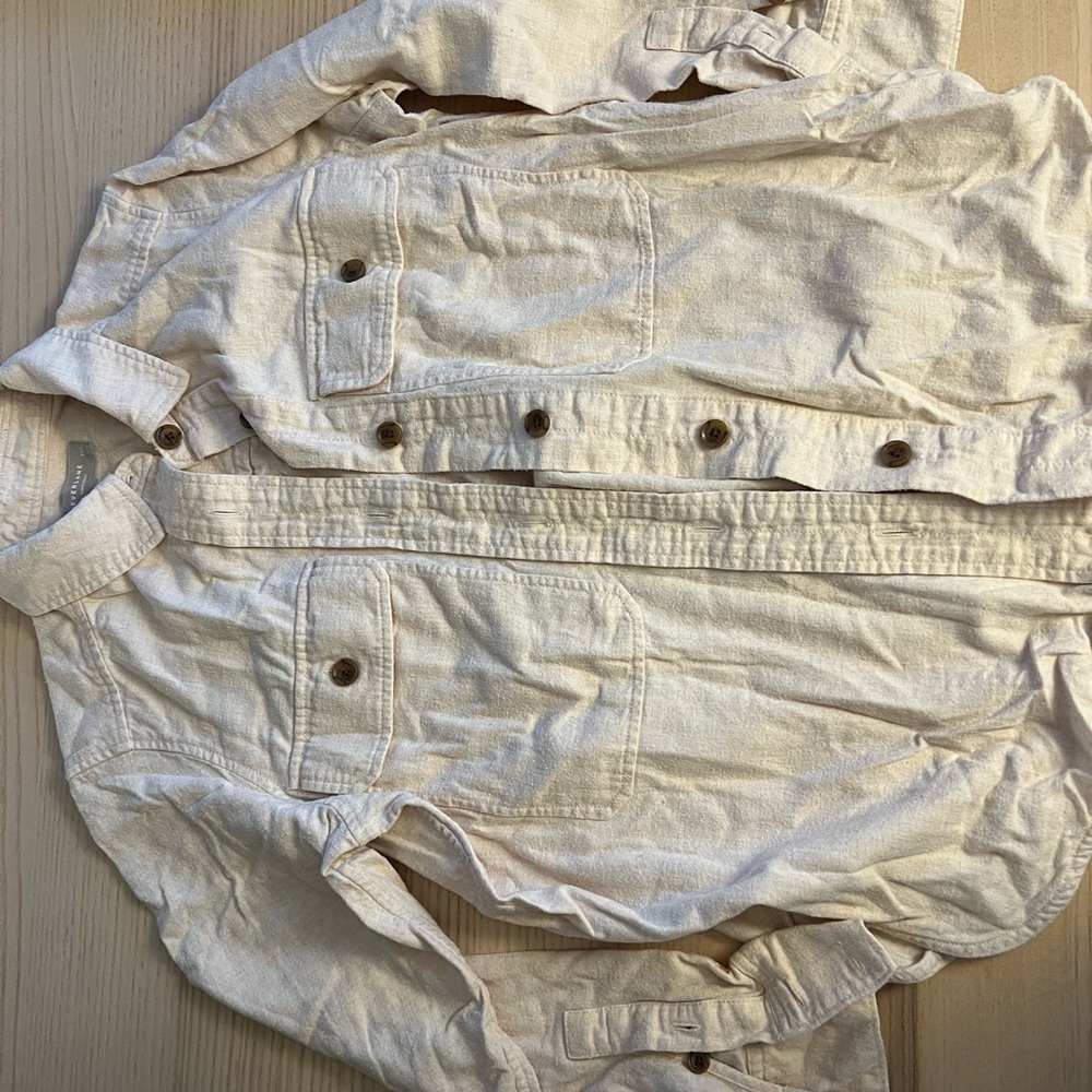Everlane Cream Button Down Shirt